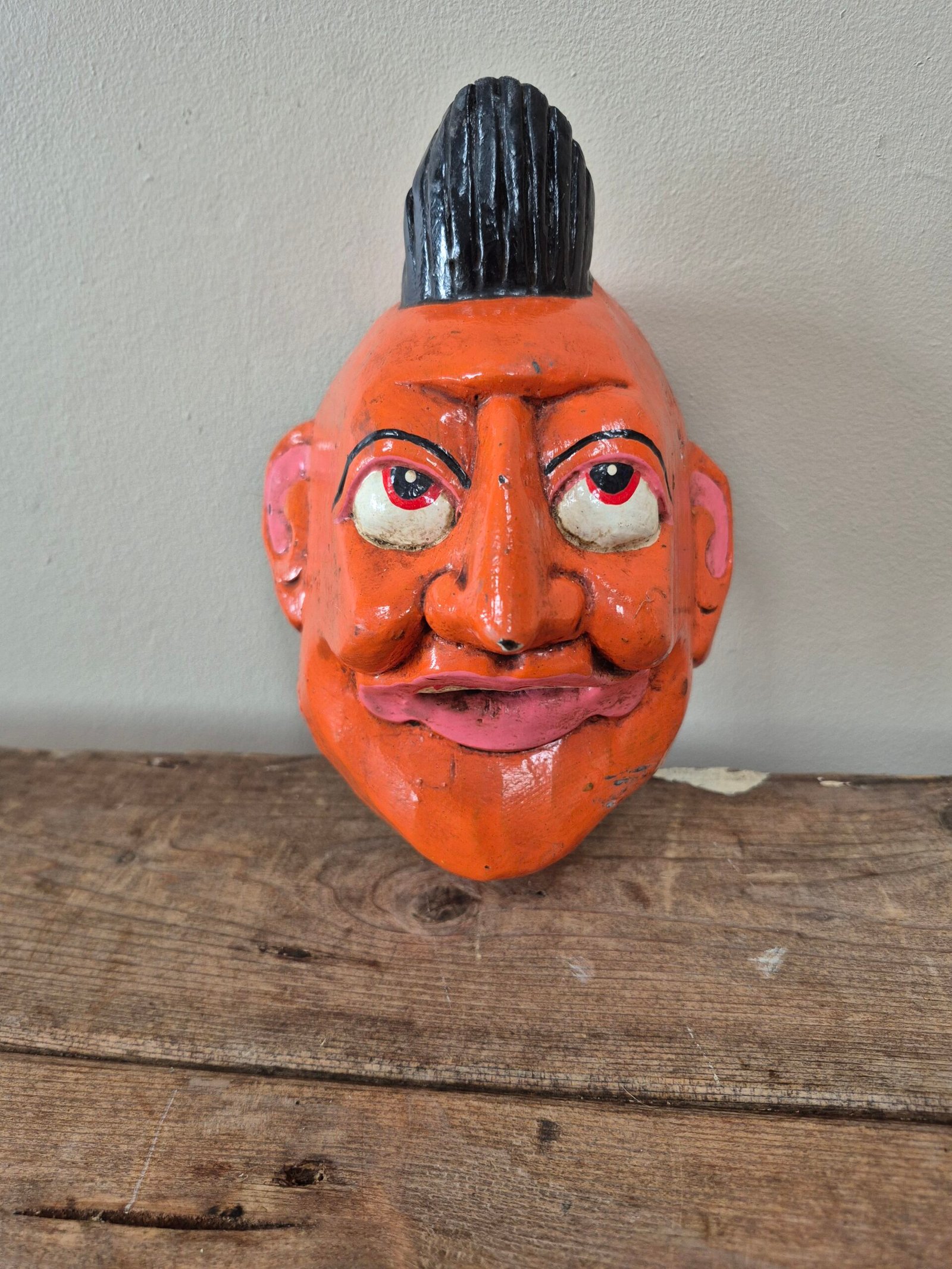 Nepalese Hand Carved Mask - Image 3