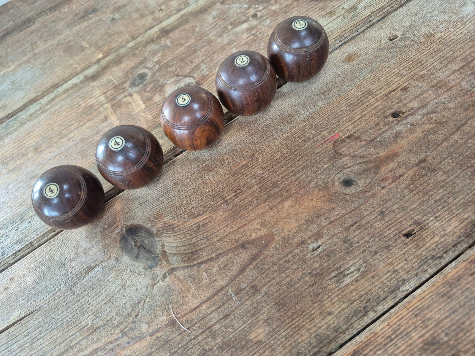 Victorian Lignum Vitae Indoor Bowls - Image 2