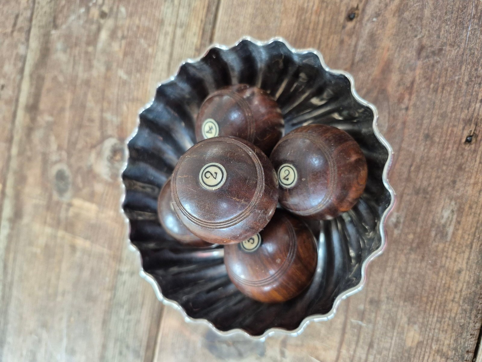 Victorian Lignum Vitae Indoor Bowls