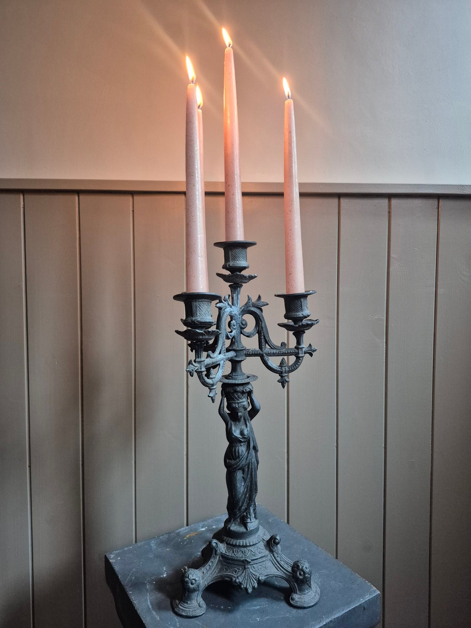 Italian Bronze Five Arm Candelabra - Image 2