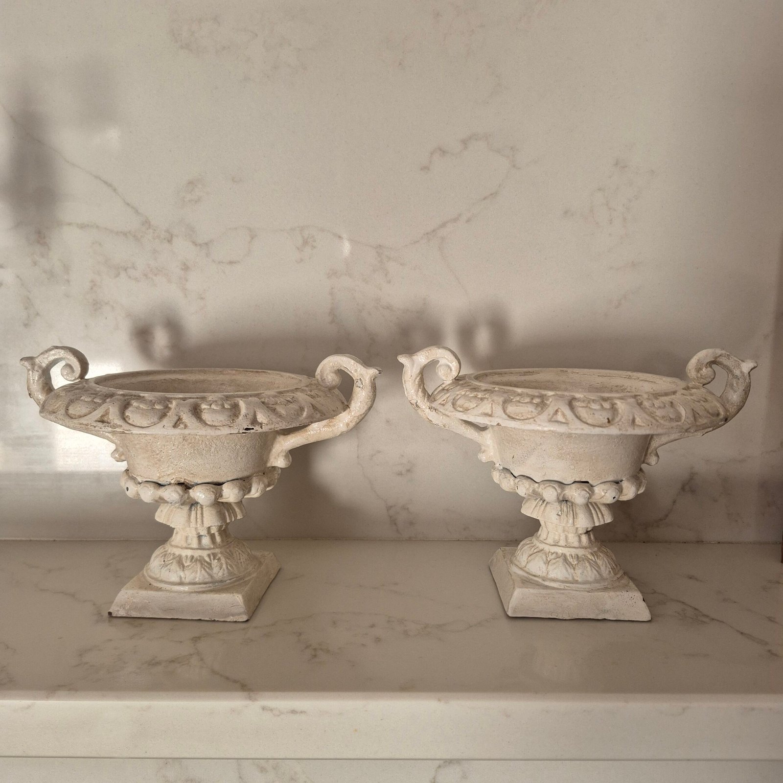Pair of Cast Metal Urn Planters - Image 2