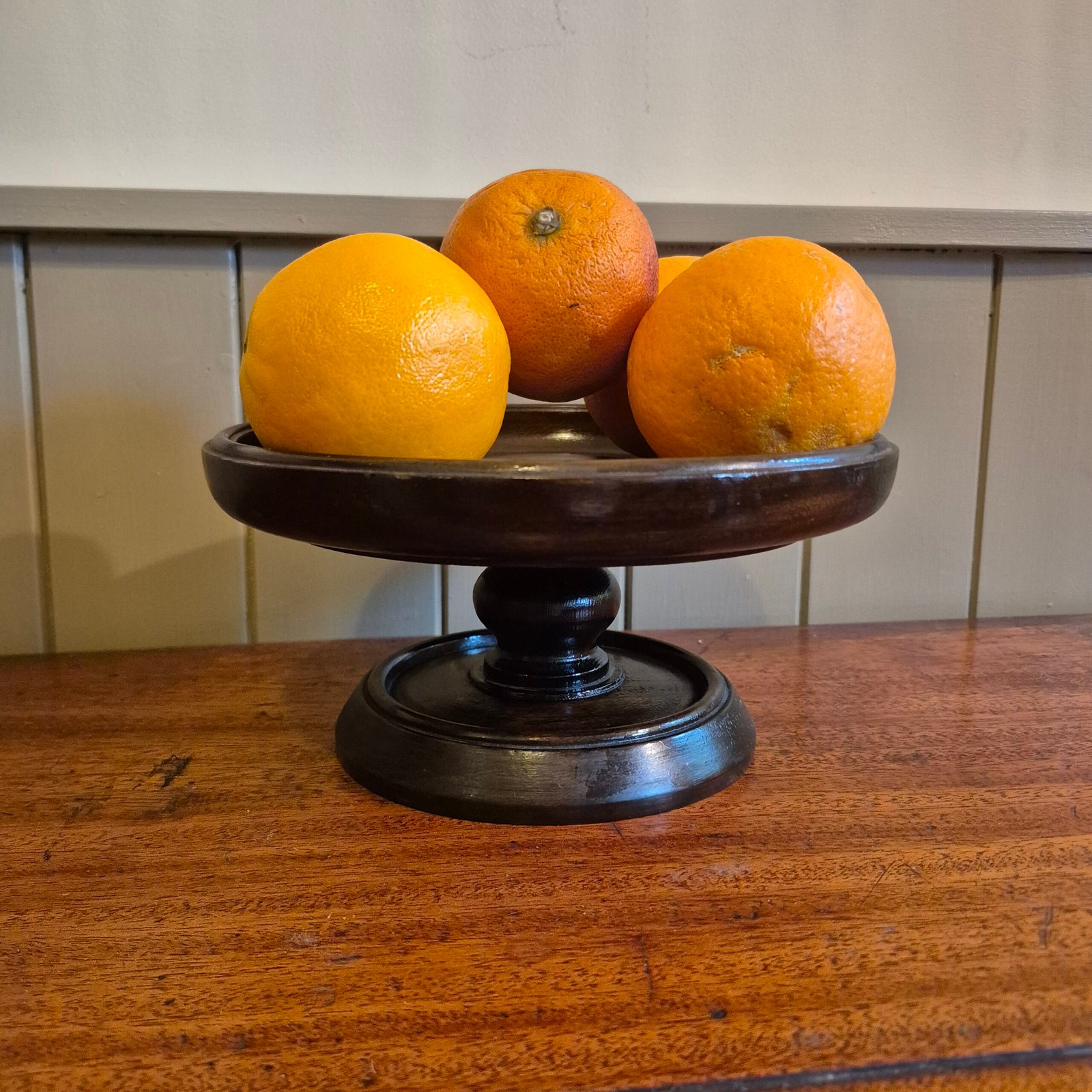 Vintage Wooden Pedestal Fruit Stand - Image 2