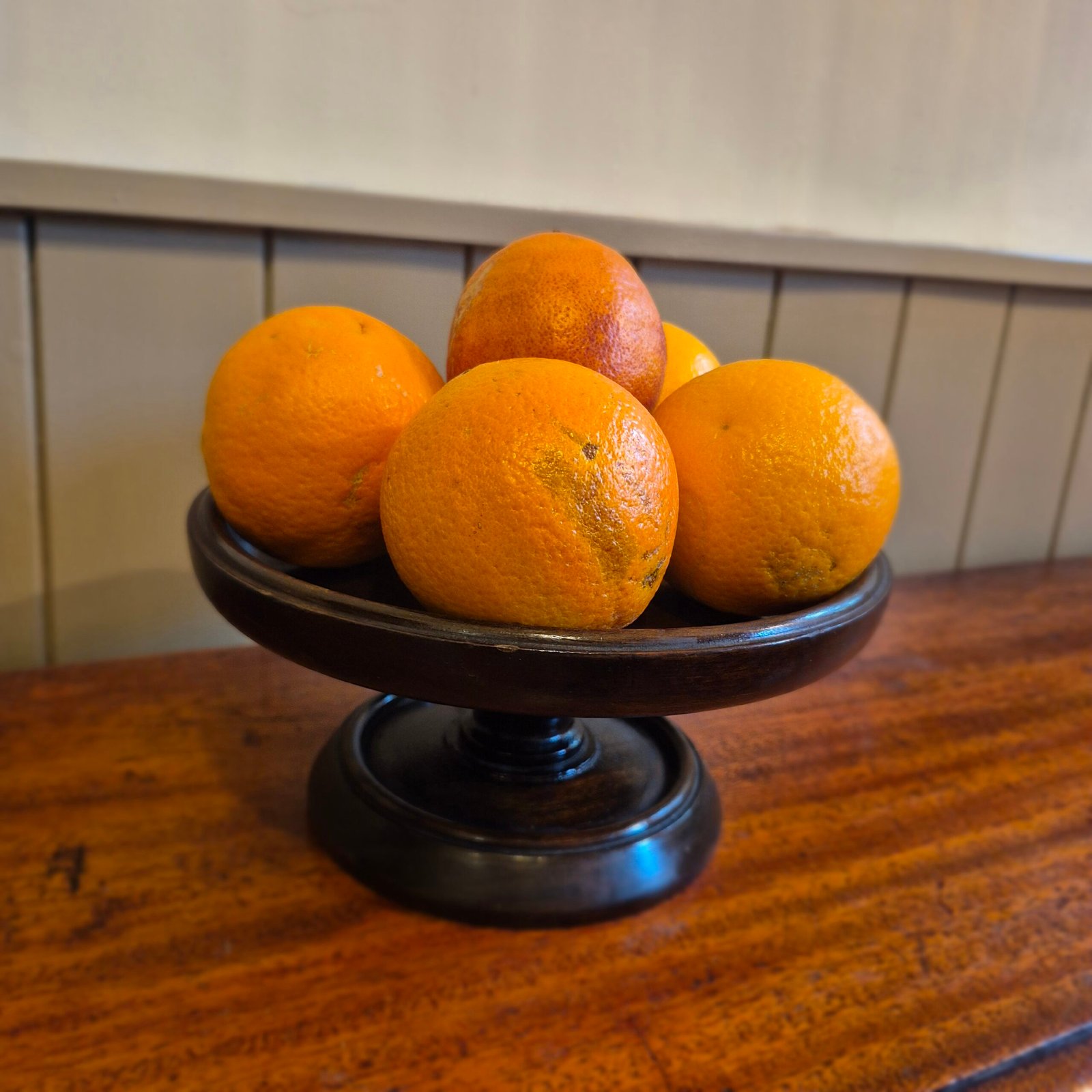 Vintage Wooden Pedestal Fruit Stand - Image 5