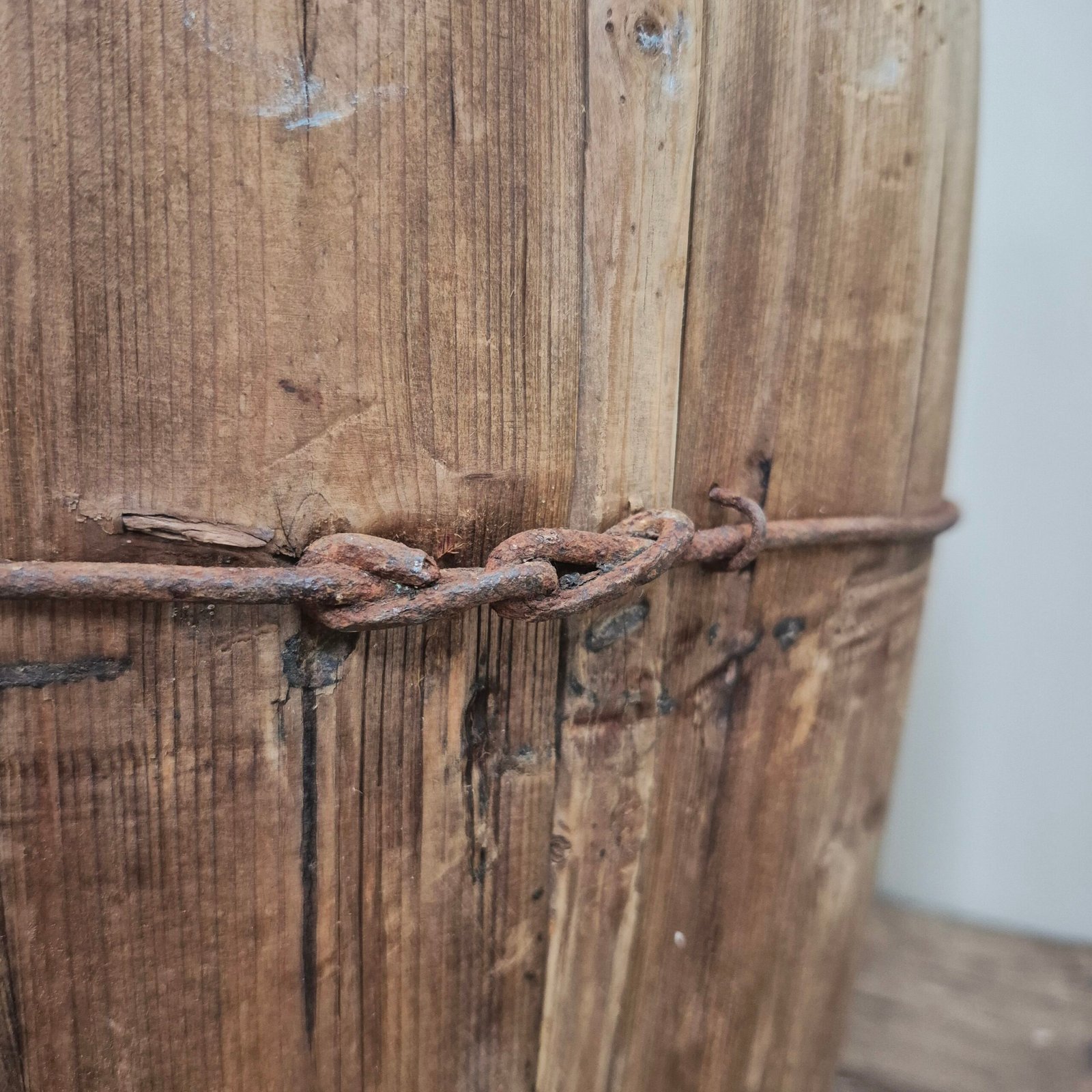 Antique Wooden Harvest Basket - Image 4