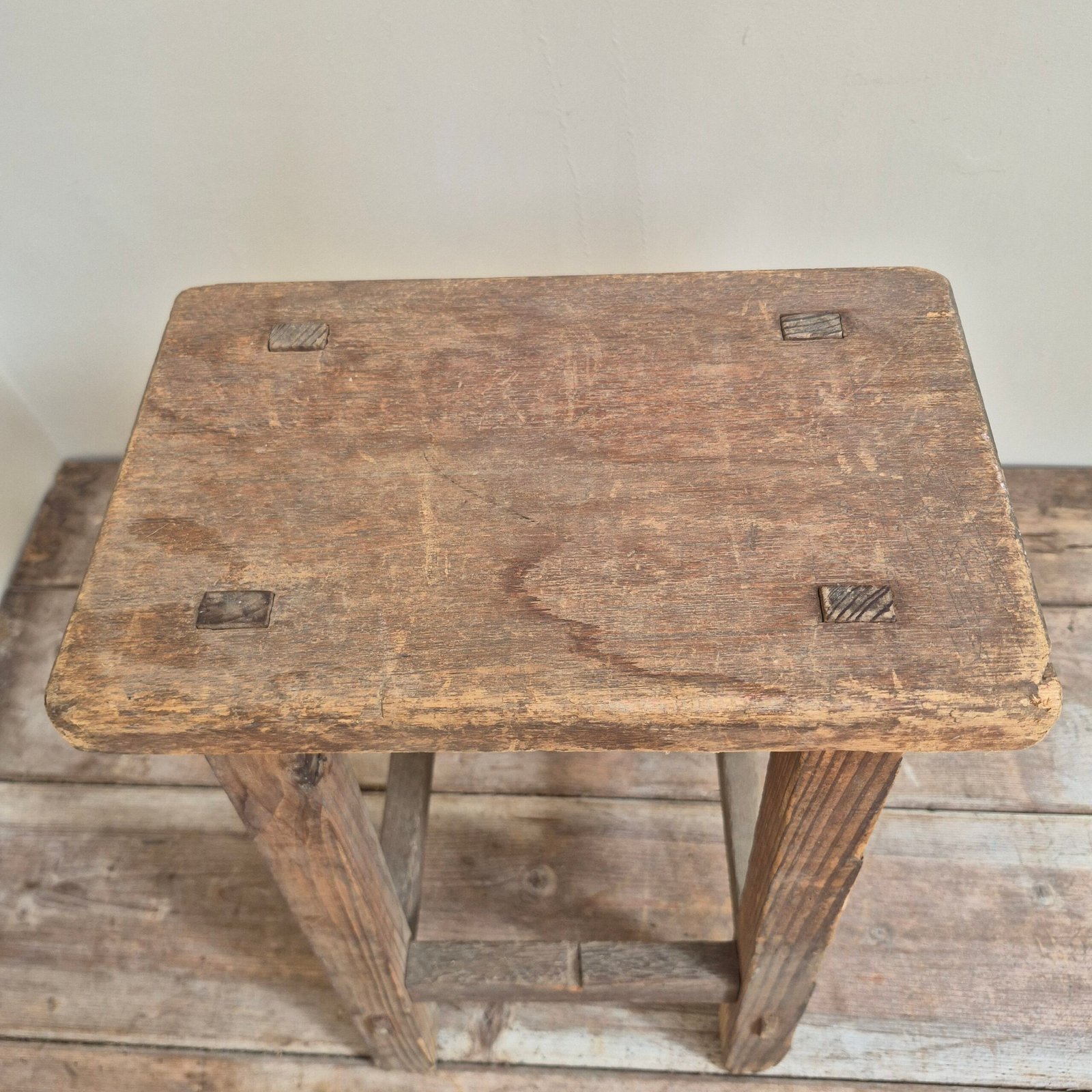 Primitive Wooden Milking Stool - Image 6