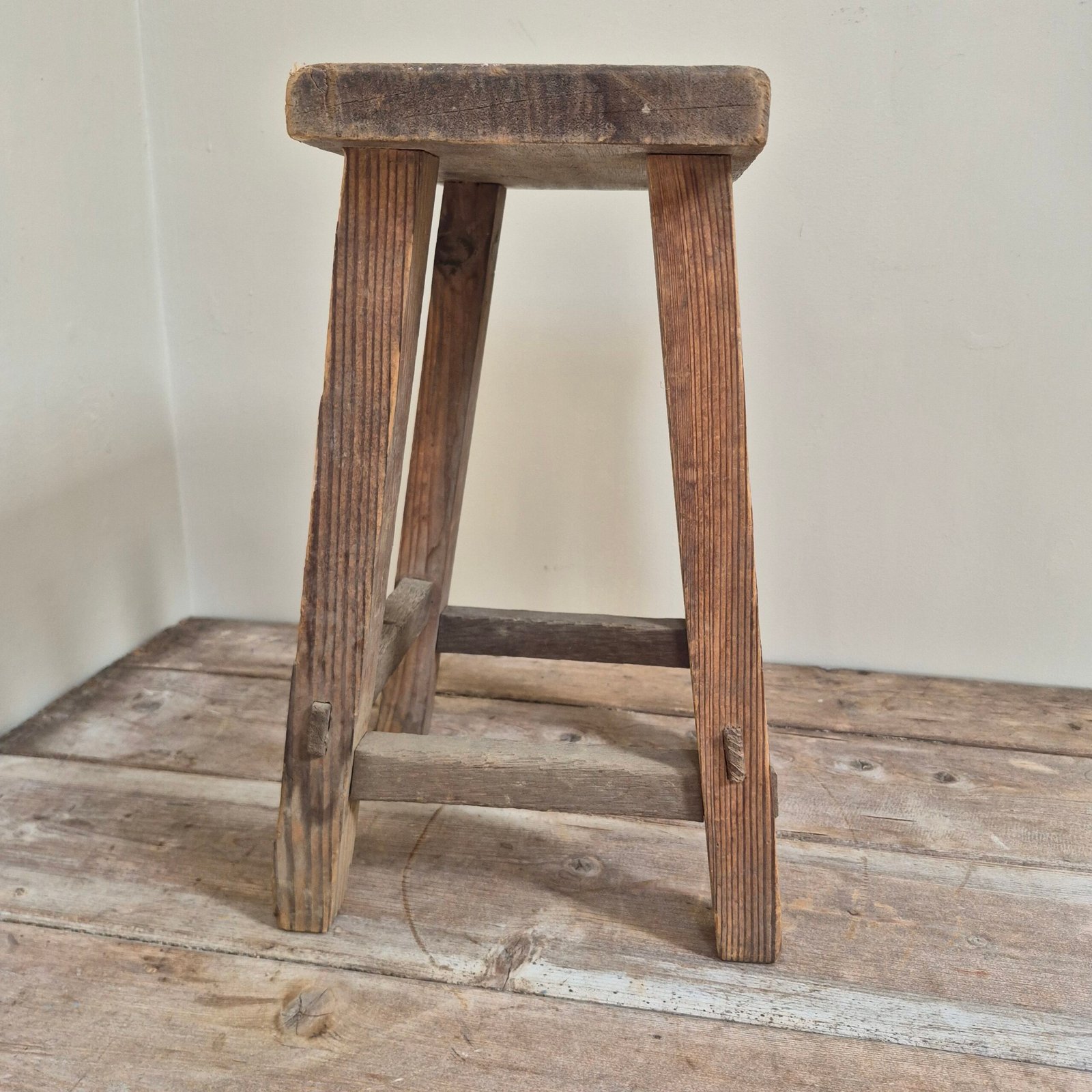 Primitive Wooden Milking Stool - Image 7