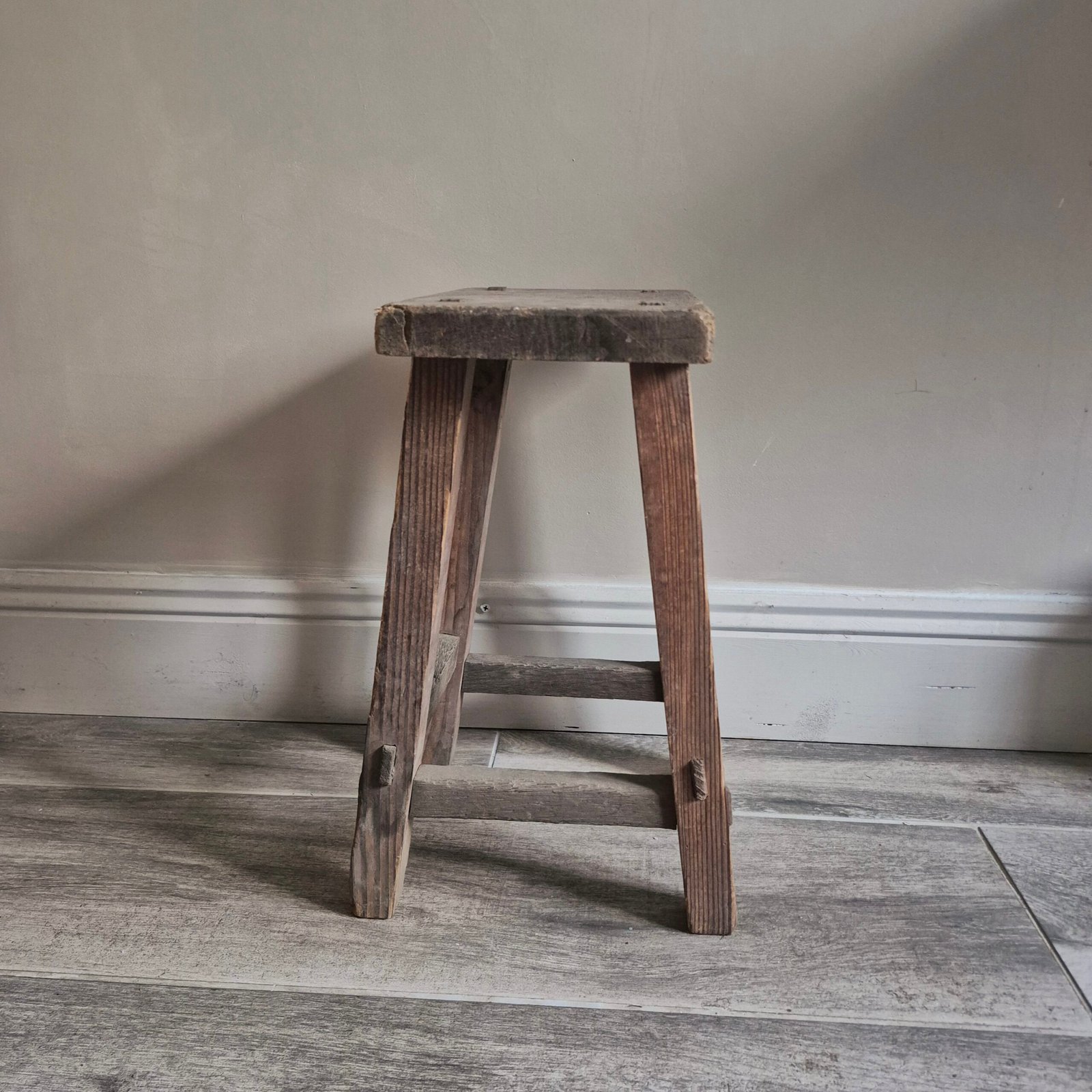 Primitive Wooden Milking Stool - Image 5