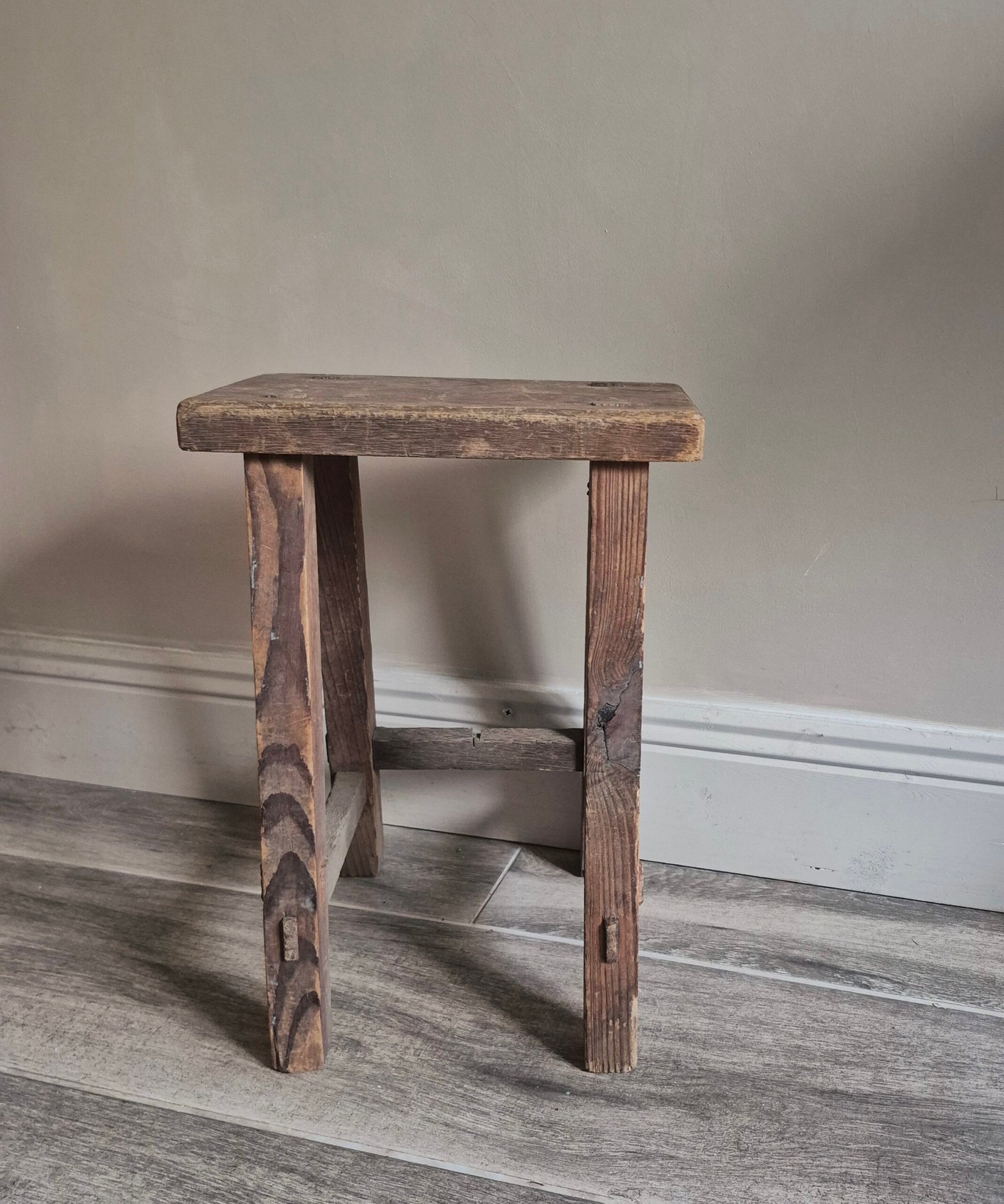 Primitive Wooden Milking Stool - Image 4