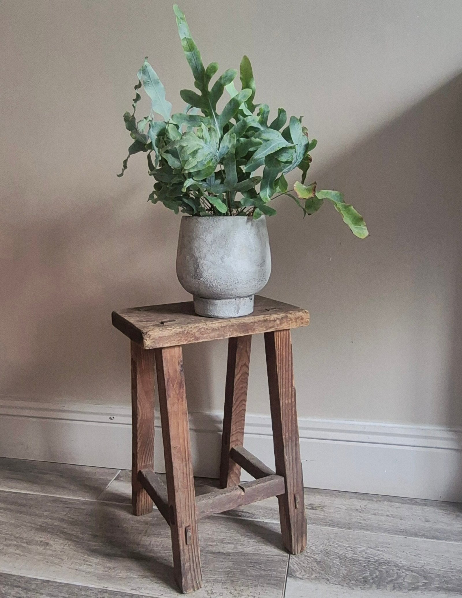 Primitive Wooden Milking Stool