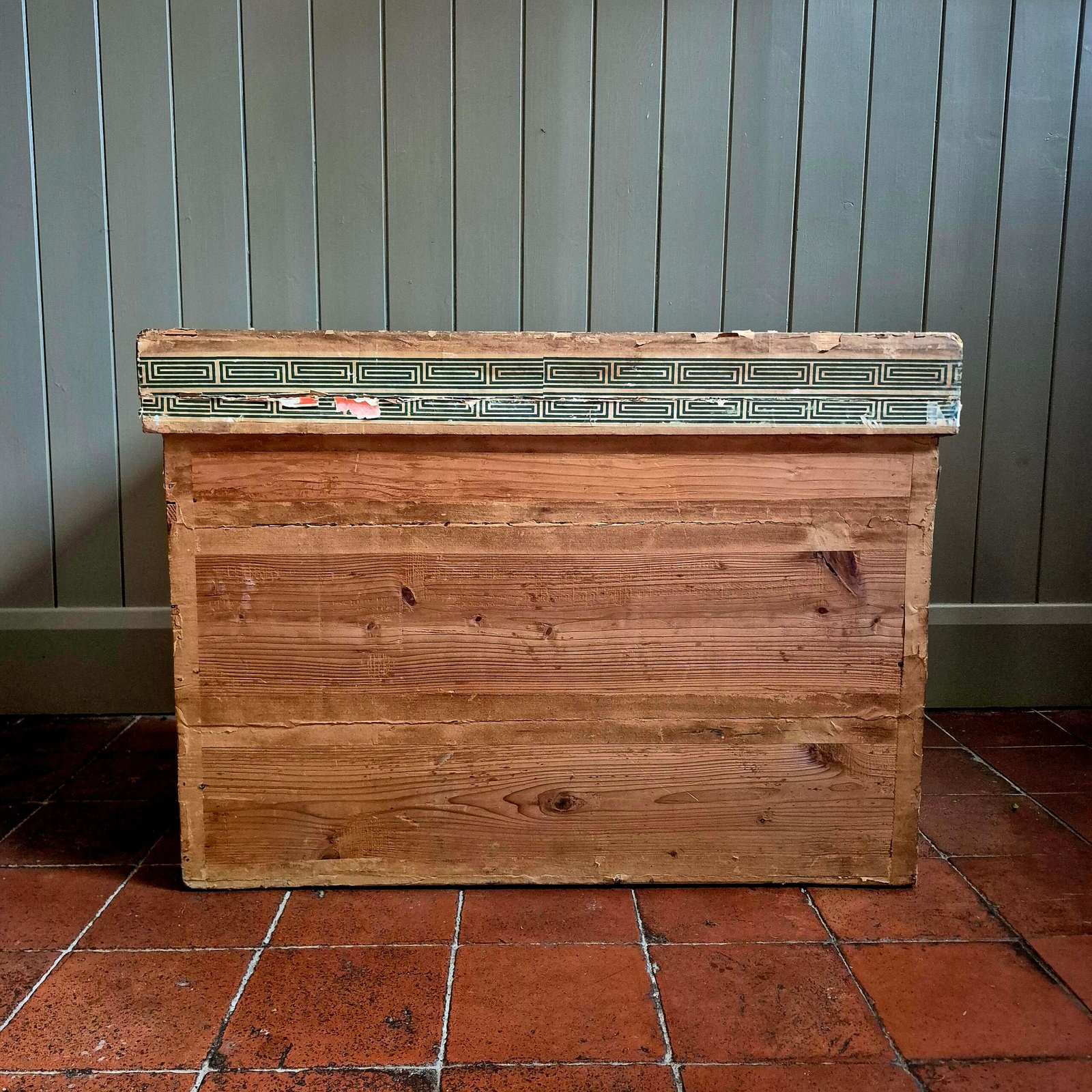 Vintage Japanese Tea Shipping Chest with Original Labels - Image 3